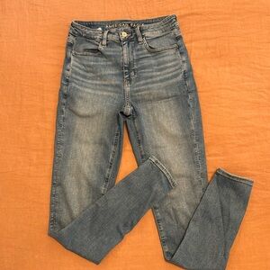 American Eagle AEO Tall Hi Rise Jegging Light Wash Skinny Jeans 6L